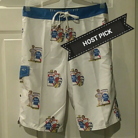 pabst blue ribbon swim trunks